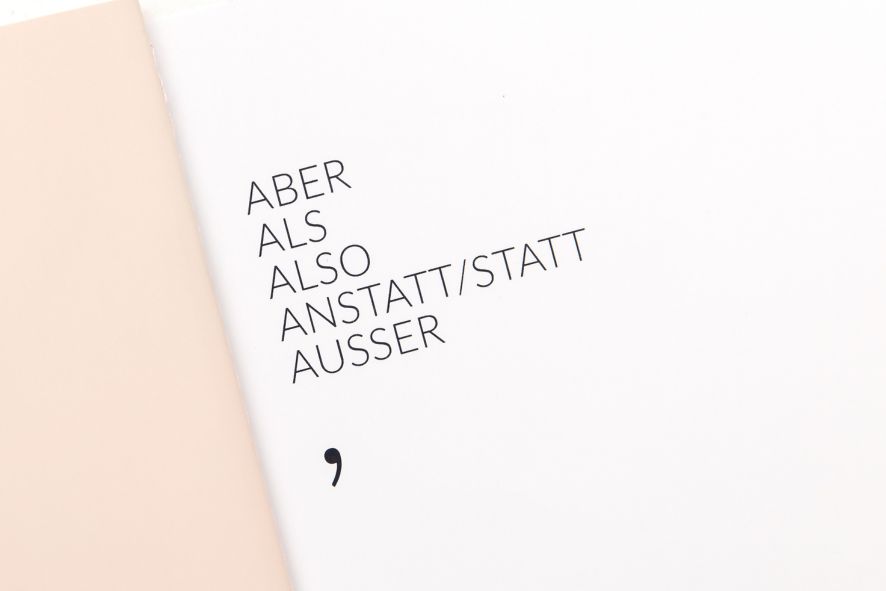 Begleitbild zu Abschnitt mit Links zu den Kommaregeln: Heftausschnitt mit Text aber, als,also, anstatt, statt, ausser